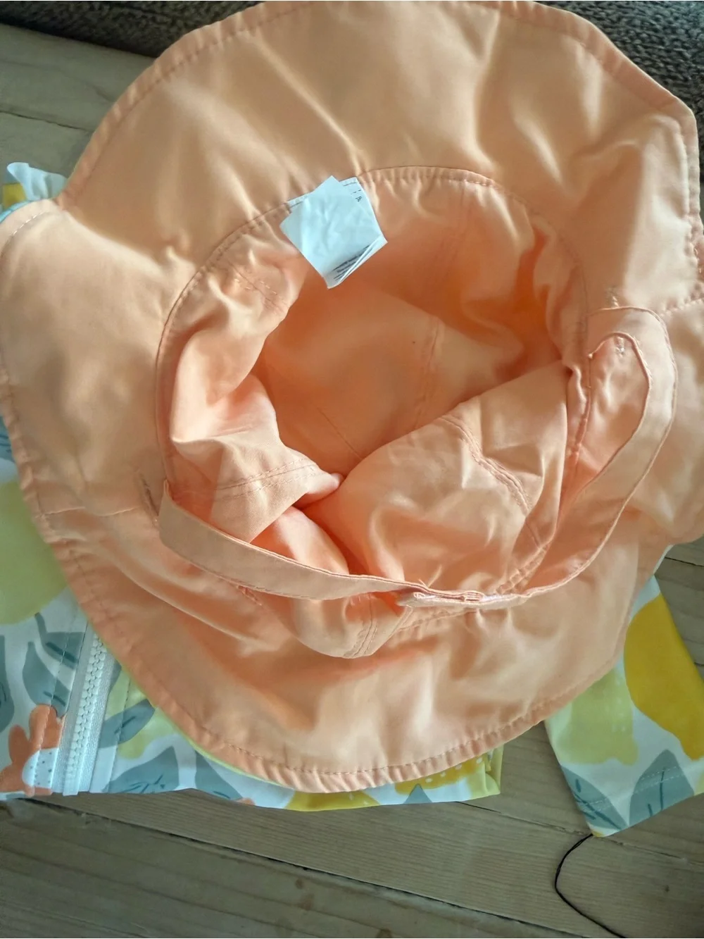 Carter's Yellow Lemon Print Infant Sun Outfit with Hat